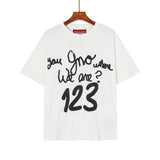 Rrr123 T-Shirt Summer Loose Greedy Snake Graffiti Puff Print T-shirt