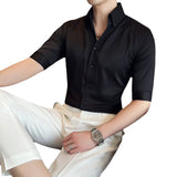 Men's Shirts Summer Large V-neck Shirt