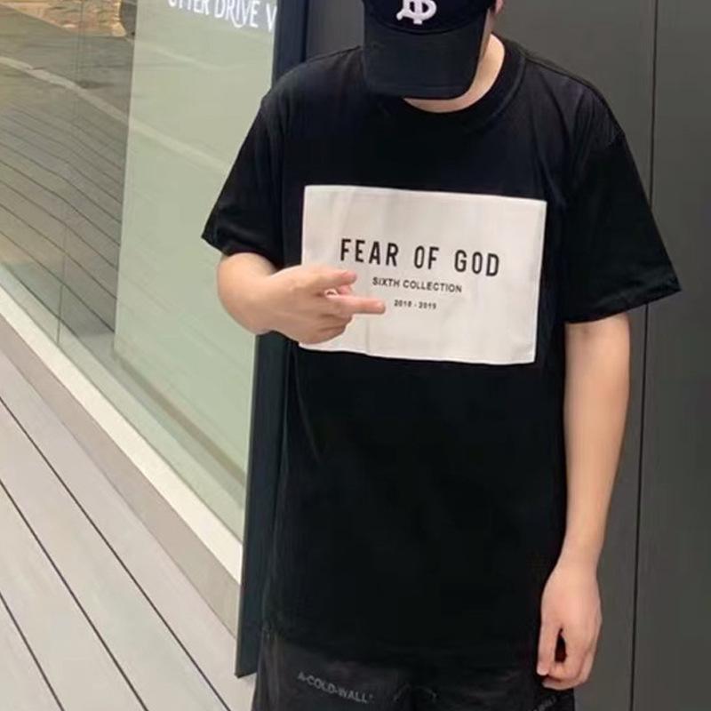 Fog T Shirt Spring/Summer Loose Women's ShortSleeved Men's Tshirt Fear Of God