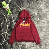 Thrasher T Shirt Autumn Flame Letter Hooded Sweater Cotton Loose Sports