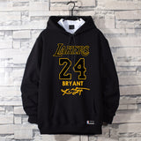 In Memory of Kobe Hoodie Commemorative Kobe No. 24 Signature Printed Hooded Cotton Sweater