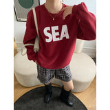 Diana Harvard Sweatshirt Oversize Lettered Casual Sweatshirt