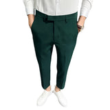 Men Trousers Black Suit Pants