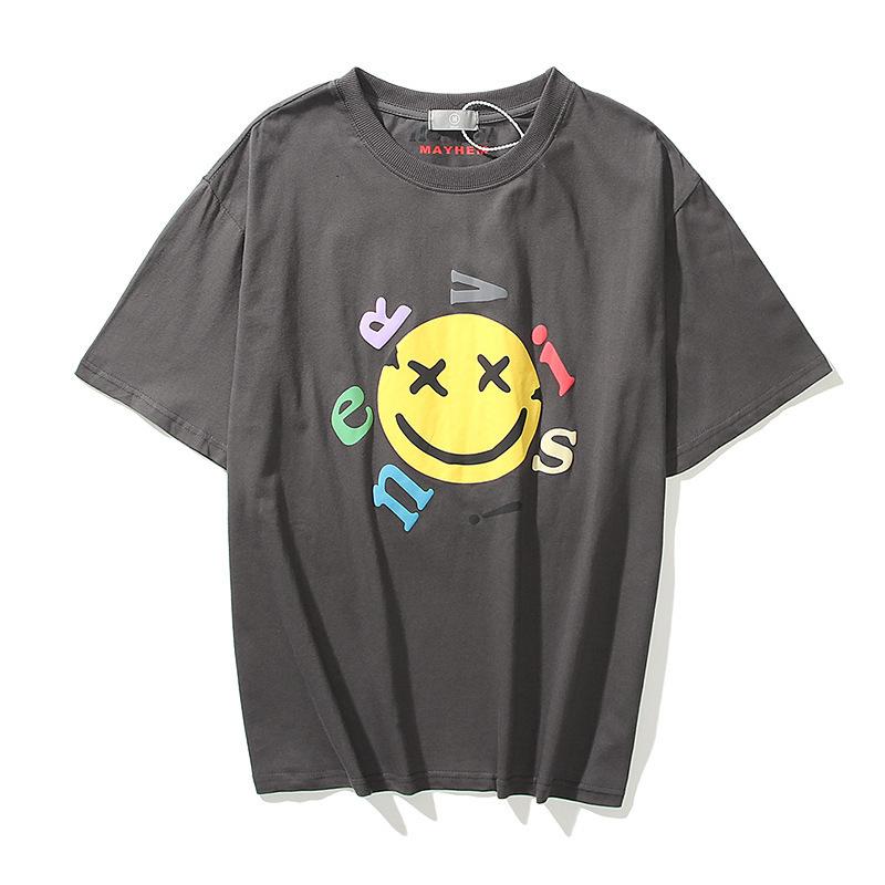 Justin Bieber Drew House Tshirt Printed Loose Men's and Women's round Neck High Street Short Sleeve Fashion
