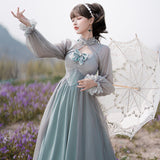 Gothic Lolita Harajuku Style Clothing Light Lolita Dress JSK Mid-High Waist CLA Chiffon Dress for Women Summer