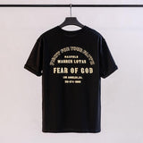 Fog Essentials Tshirts Fog Short Sleeve Fear Of God Printed High Street T-shirt Men & Women Trendy