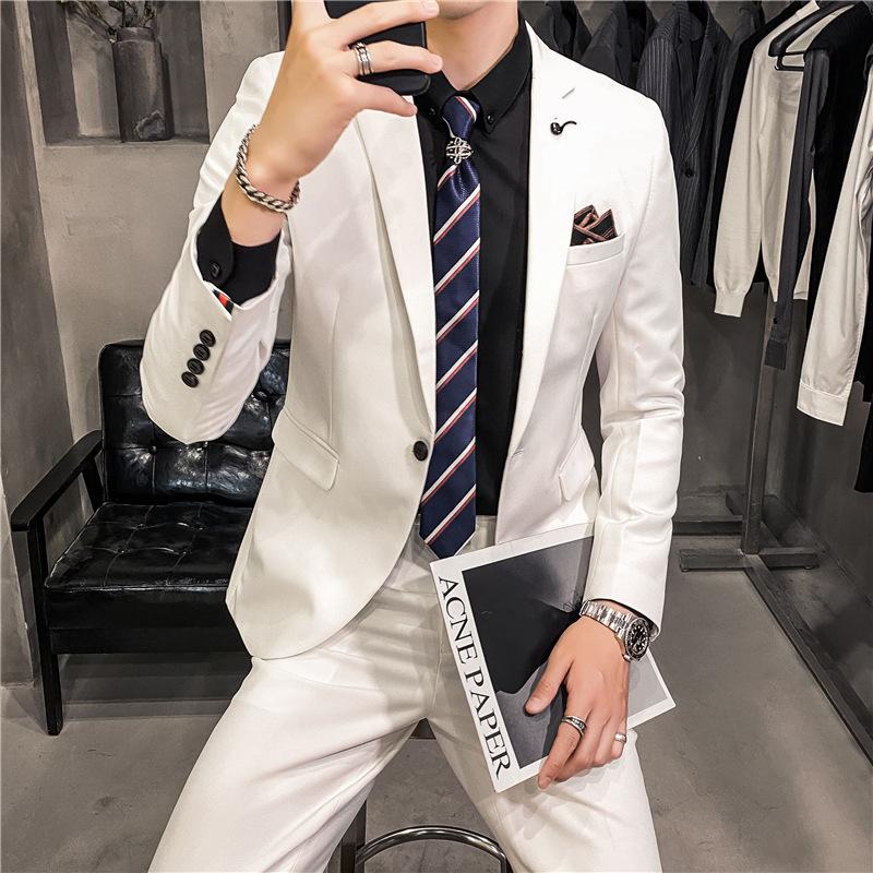 Casual Groom Attire Tuxedo Suits for Men Business Men Suit Men Slim-Fit Casual Suit Coat