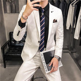Casual Groom Attire Tuxedo Suits for Men Business Men Suit Men Slim-Fit Casual Suit Coat