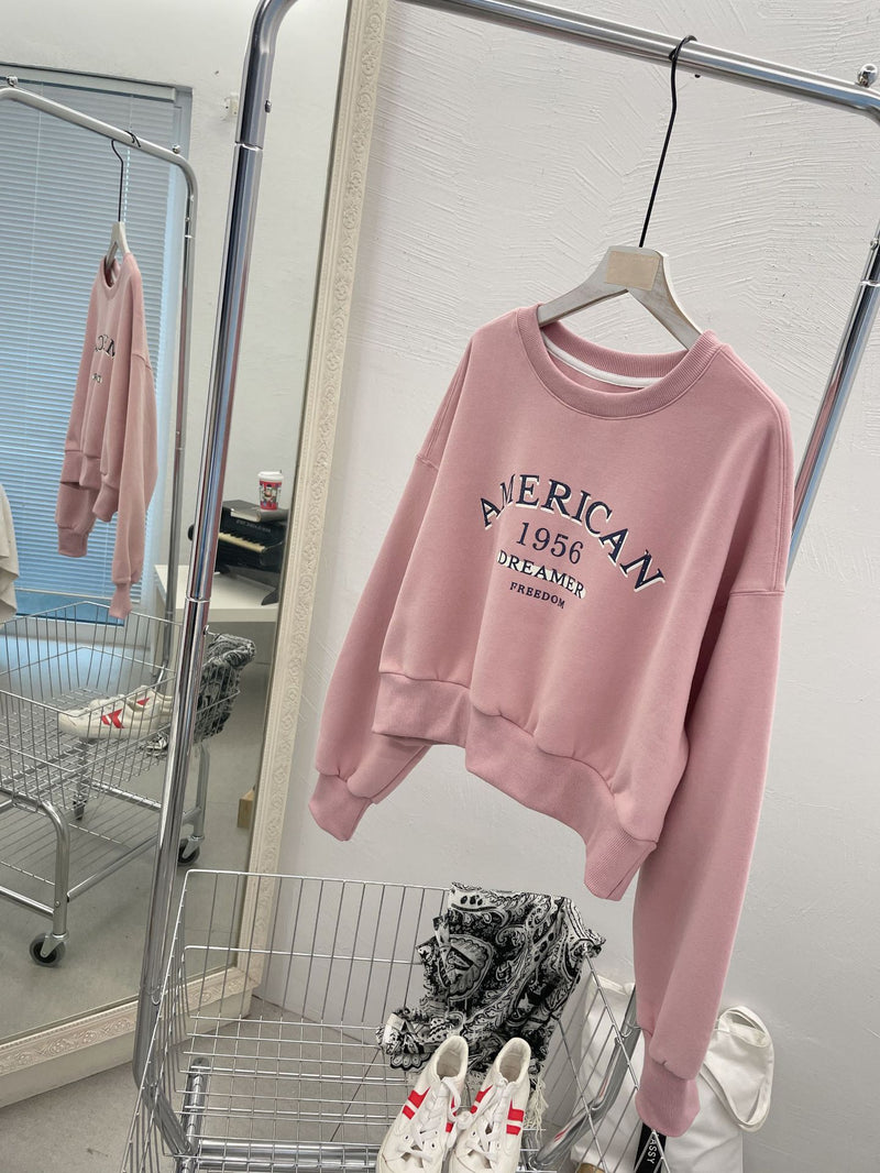 Diana Harvard Sweatshirt Fleece-Lined Crew Neck Sweater