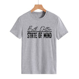 Beth Dutton Outfits State of Mind Lettered Casual Short Sleeve T-shirt