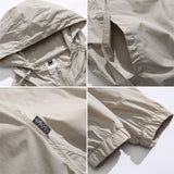 Men Sun Protection Clothing Summer Sun Protective Clothes Men Hooded Ice Silk Coat Couple