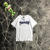 Thrasher T Shirt Niche T-shirt Couple Skateboard Flame T-shirt Summer