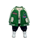 Toddler Boys Jackets Boy's Autumn Coat Baseball Uniform