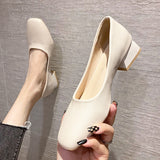 Nude Chunky Heel
