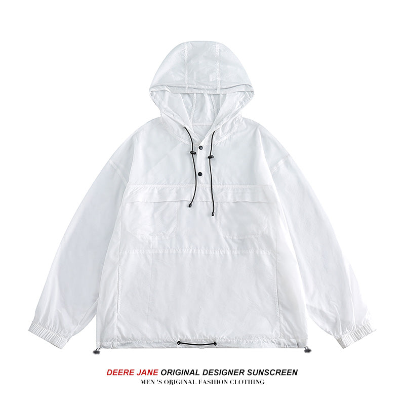 Men Sun Protection Clothing Sun Protection Clothing Men's Summer Casual Loose Jacket Coat