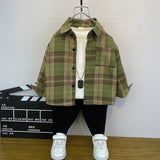 Toddler Boys Sweater Children's Clothing Boys' Plaid Shirt