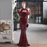 Sequin Evening Dress Fishtail Gown