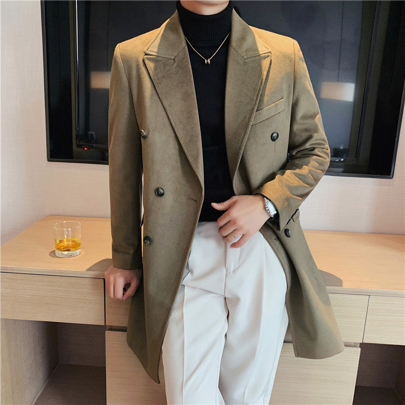Double Brewed Seersucker Suit Winter Clothing Coat Overcoat Jacket