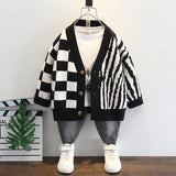 Toddler Boys Sweater Boys' Cardigan Sweater Autumn and Spring