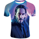 John Wick Keanu T Shirt John Wick3 3D Printed Short Sleeve