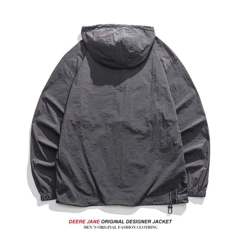 Men Sun Protection Clothing Summer Hooded Sun Protection Clothing Men's Loose All-Matching