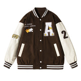 All Star Varsity Jacket Vintage Baseball Uniform Couple Embroidered Jacket