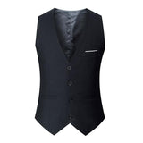 Tuxedo Vests Spring and Autumn British Fashion Men's Suit Vest Slim-Fitting Suit Men