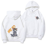 Tom and Jerry Hoodie Brushed Hoody Men's Hooded Autumn and Winter Loose Coat