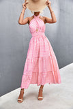Women Exotic Dresses Sexy Backless Lace up Printed Dress