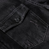 Denim Shirts Spring and Autumn Denim Shirt Men's Long Sleeve Loose Casual