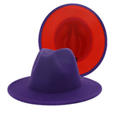 Walter White Fedora Woolen Hat Double-Sided Felt Hat Autumn Winter Retro Fedora Hat