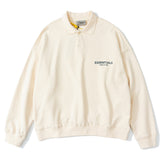 Essentials Polo Shirt Foot of God Double Line Polo Terry Lapel Loose Sweater