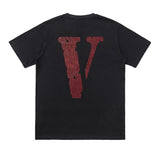 Vlone Men and Women Couple Personality Fashion plus Size Retro Sports Short Sleeve Tshirt
