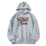 Boy Mama Hoodie Leopard Print Christmas Print Hooded Hoodie