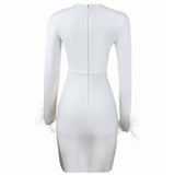 Women Bodycon Dress See-through Tight Bandage Dress