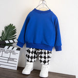 Toddler Boys Sweater Boys' Suit Spring and Autumn Sweater Two-Piece Set