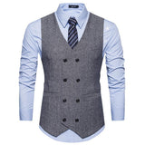Tuxedo Vests Men Suit Spring/Summer Vest European Size Retro Casual Slim Fit Men