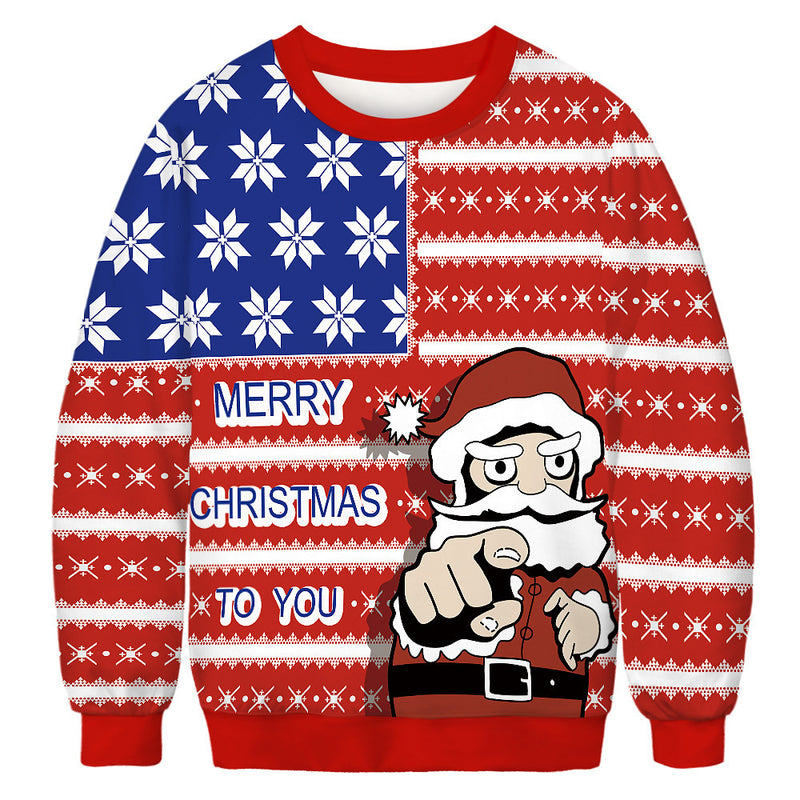 Black Christmas Sweater Crew Neck Sweater 3D Printed Sweater