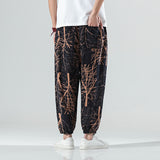 Men Pant Casual Multicolor Flower Trousers