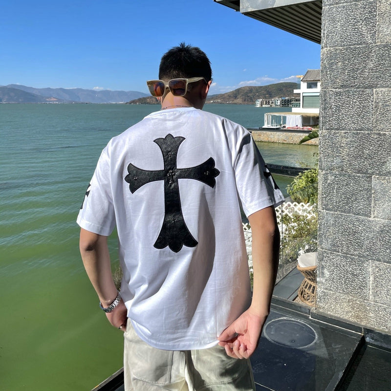 CHH Chrome Heart T Shirt Spring/Summer Round Neck Short Sleeve T-shirt For Men And Women