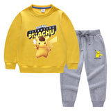 Children Pokemon Pikachu Hoodie & Pant Set Sweatshirt Set Pure Cotton Trendy