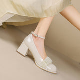 Nude Chunky Heel