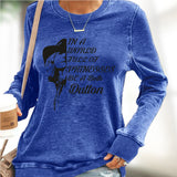 Beth Dutton Outfits Be a Beth Dutton Autumn Crew Neck Top Letter Print Casual Sweatshirt