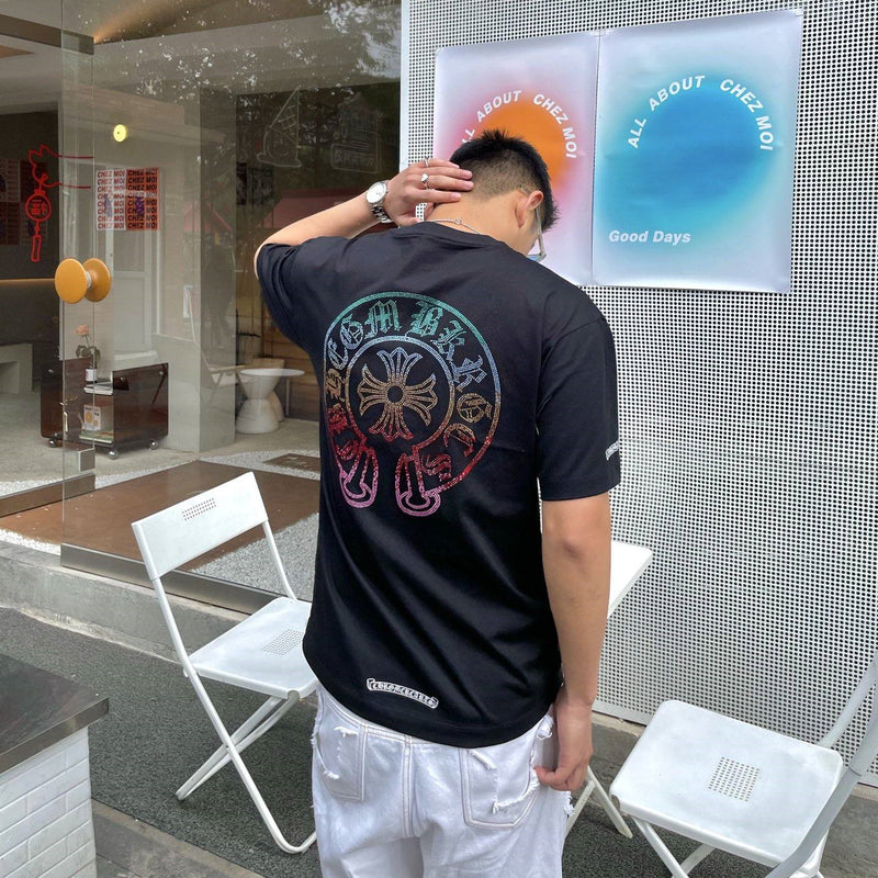 CHH Chrome Heart T Shirt Spring/Summer round Neck Short Sleeve T-shirt Men's and Women's Tops