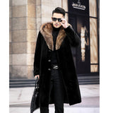 Beaver Coat Men Winter Menswear Hooded Loose Casual Warm Coat