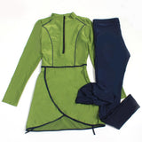 Burkini Swimwear Muslim Fashion Outfits Muslim Swimsuit Solid Color Conservative Swimwear