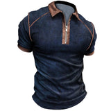 Polo Shirts Summer Men's Polo Shirt Short Sleeve Color Matching T-shirt