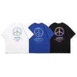 Men T Shirt Summer Casual Tops Men's Clothes Summer Wear Retro Men's round Neck Short Sleeve Casual Wide Loose Label Printed T-shirt Fashion