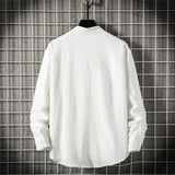 Men's Shirts Long Sleeve Stand Collar Shirt