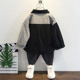 Toddler Boys Sweater Boys' Striped Shirt Spring and Autumn Clothing
